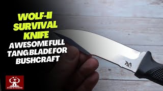 Odenwolf WOLF II Survival Knife - Awesome Full Tang Blade for Bushcraft