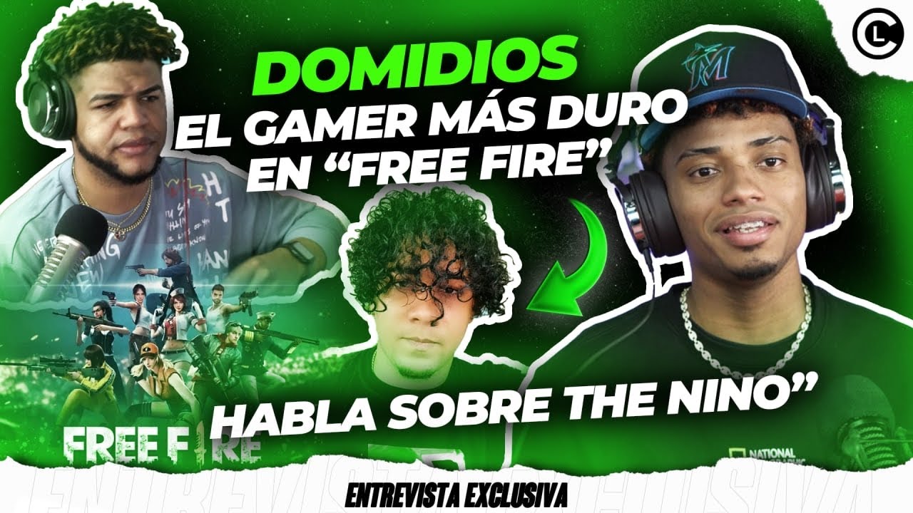 DOMIDIOS EL GAMER MAS DURO DE FREE FIRE “GANA 1 MILLON EN YOUTUBE” SU REACCION AL HABLAR DE THE NINO