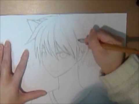 Kuroko No Basuke Drawing 黒子のバスケ黒子テツヤ描いてみた 猫耳 Youtube