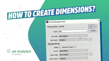 How to create Dimensions in Jet Data Manager Server?