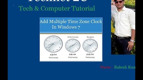 How to Add Multiple Time Zone Clock on Windows 7