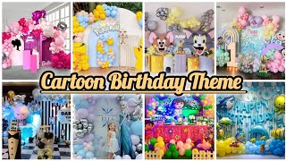 Simple Cartoon Birthday Decoration For Kids | Cartoon Popular Character Theme For BabyBoy & BabyGirl
