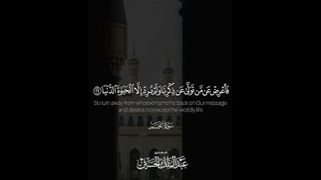 ﴿..ذلِكَ مَبلَغُهُم مِنَ العِلمِ ..﴾ | القارئ: عبدالملك الحسين