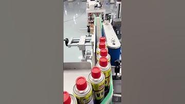 Automatic metal aerosol tin can labeling machine label applicator machine video