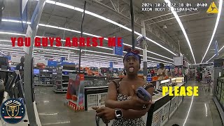 Walmart Customer Gives Police a Performance They'll Never Forget | Karens Getting Arrested By Police