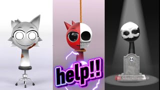 Oh No Help Sprunki Wenda Raddy And Black Incredibox Sprunki Animation