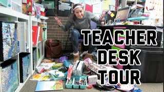 WHAT DO I KEEP IN MY DESK? Teacher Desk Tour!