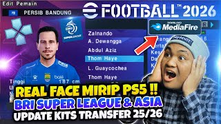 Download eFootball PES 2026 PPSSPP BRI Super League & ASIA Update Kits Transfers 2025/26 Graphics 4K