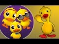 Fünf kleine Enten | Kinderreime | Baby reimt | 3d Rhymes For Kids | Five Little Ducks Rhyme