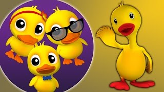 Fünf kleine Enten | Kinderreime | Baby reimt | 3d Rhymes For Kids | Five Little Ducks Rhyme