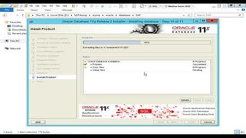 Installation of oracle database for sap