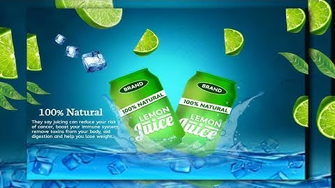 How to create Lemon juice Ad design on Android Pixellab | Diko Graphic