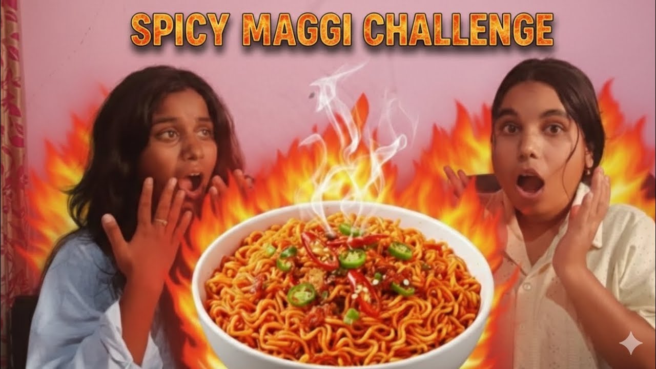 Halat kharab ho Gya😵‍💫| Spicy Maggie Challenge 🥵🔥| @safiaali5763 