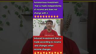 💸 Autonomous vs Induced Investment 📊 | 30 sec mein samjho! #shorts #youtubeshorts #youtubefeed