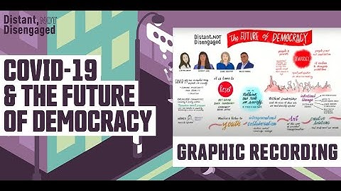 Distant, Not Disengaged: COVID-19 and the Future of Democracy | Graphic Recording recap