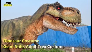 Giant Stilts Adult Trex Costume | Dinosaur Costume Resimi