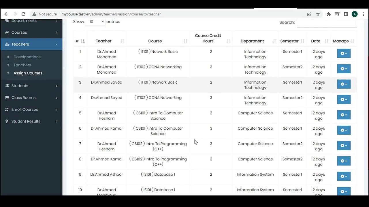 College Course Management System In Laravel - YouTube