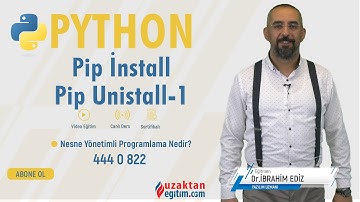 Evde Python Dersleri ( Pip İnstal - Pip Unistall -1) -Uzaktan Eğitim