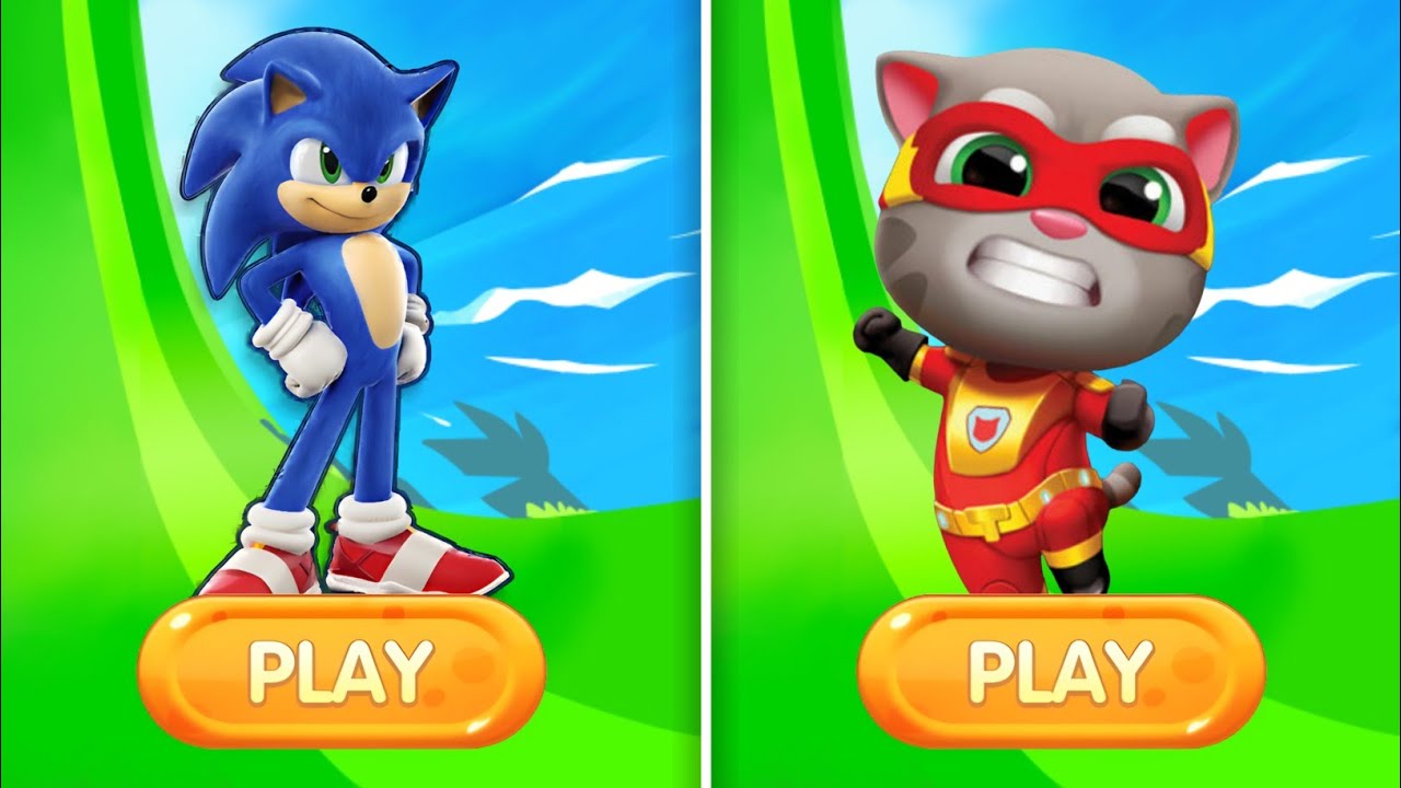 Sonic Dash Vs Talking Tom hero Dash - Movie Sonic Vs All Boss Zazz ...