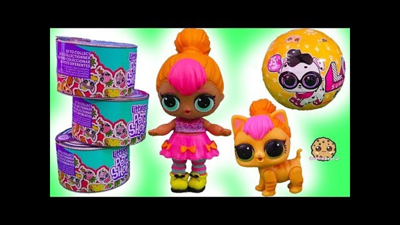 LOL Cat Food Surprise ! Littlest Pet Shop Blind Bags + LOL Surprise