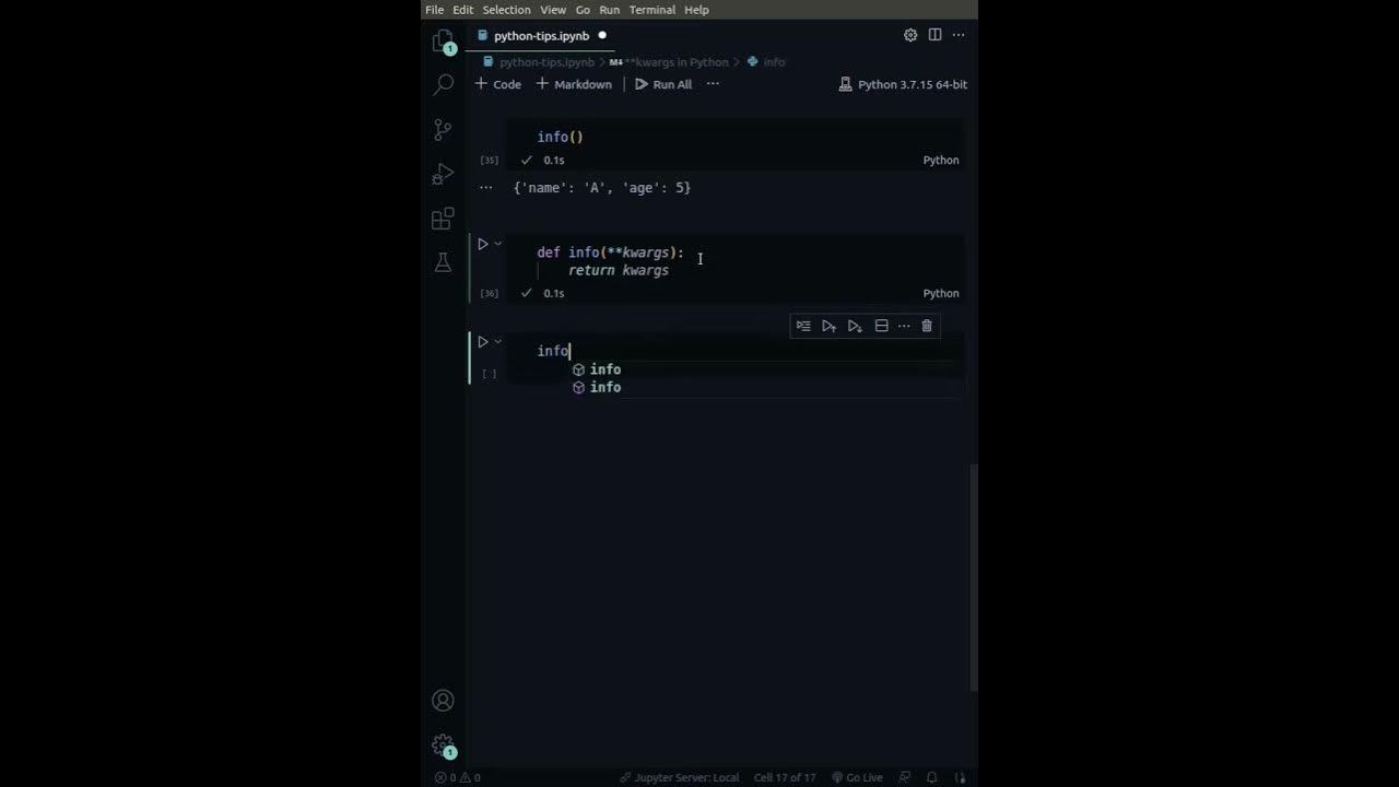 Python **kwargs | Variable Length Keyword Arguments #shorts - YouTube