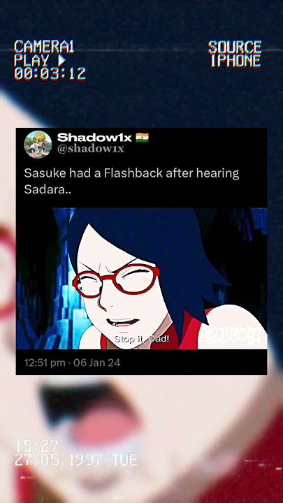 Sasuke after hearing Sarada 😔