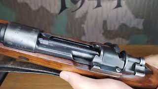 UK/EU deactivated K98 rifle bolt close up