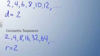 Math B30 - 6.2 - Arithmetic vs Geometric Sequences