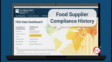 Searching Supplier Compliance History using the FDA Data Dashboard
