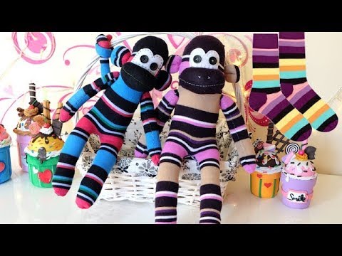 How to Make a Sock Doll, DIY monkey dolls from socks