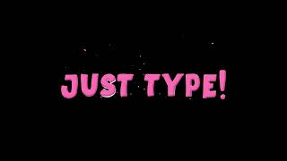 Just Type! Neon Animated Text Overlay – Green Screen FX