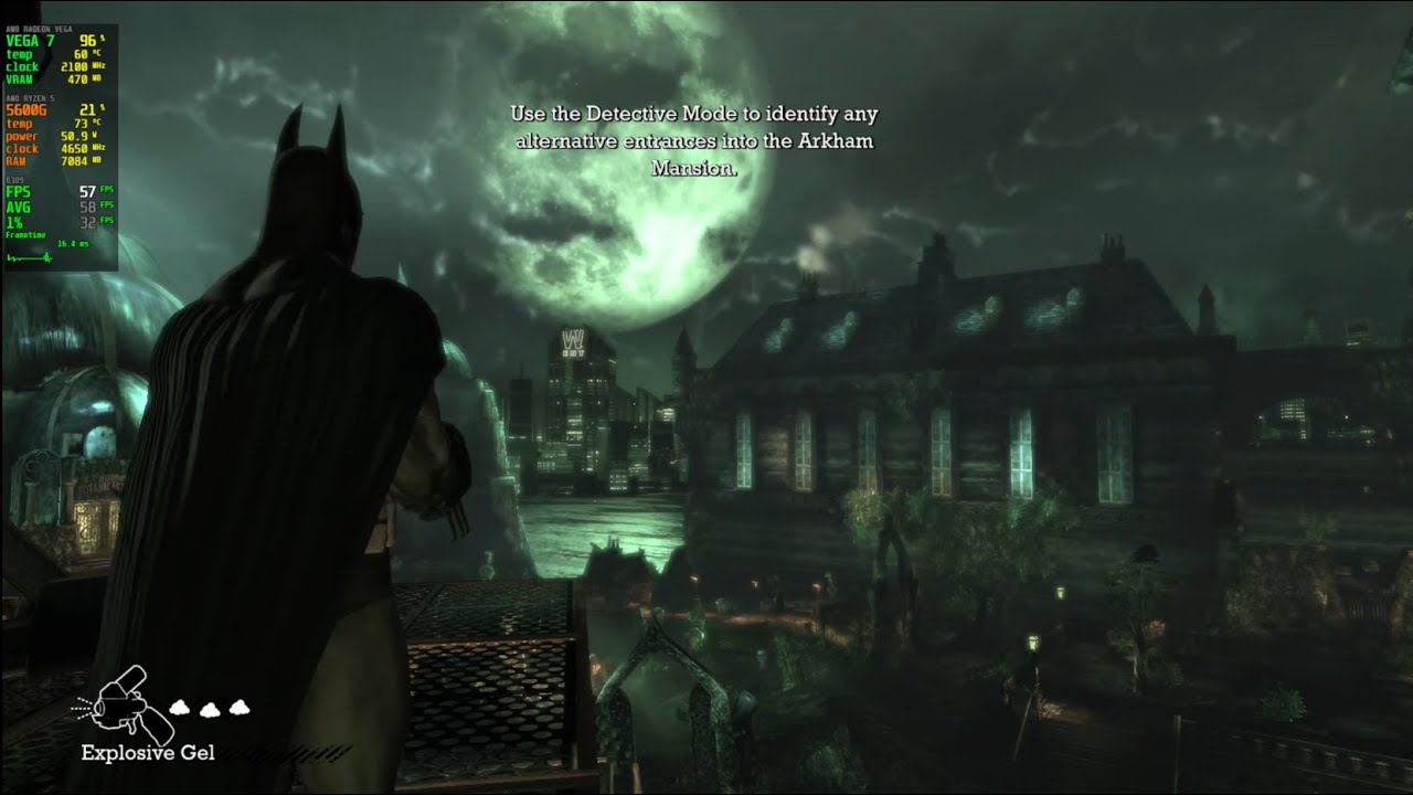 Batman Arkham Asylum | 5600G | Vega7 | 1080P | Benchmark