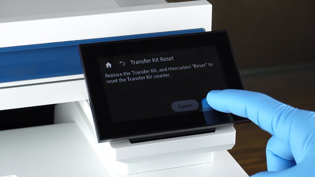Rest Colo Transfer Kit Reset - HP Color LaserJet Pro 4201 & 4301MFP Series - YouTube