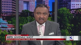 Police look for crime scene after juvenile shot