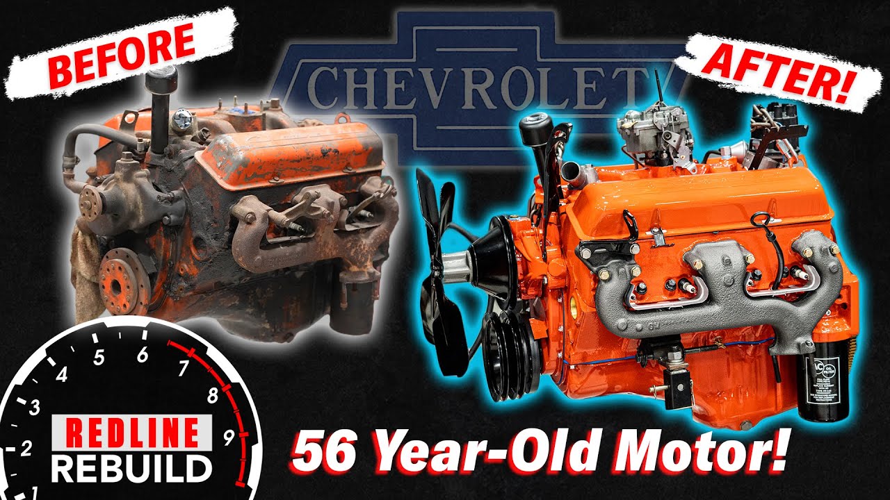 Chevy small-block V-8 time-lapse rebuild! RESTORED and IMPROVED | Redline Rebuild