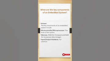 6 What are key components of embedded // Top Embedded interview Questions #education #embedded