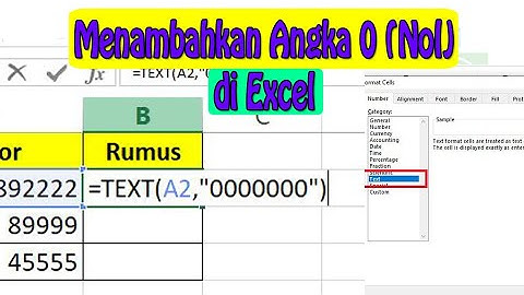4 Cara Menambahkan Angka 0 (Nol) di Awal pada Sel Excel