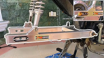 INSTALLING PRATAN SWING ARM PLUS 2 +R150 HENG AXLE -  SUZUKI SMASH 115