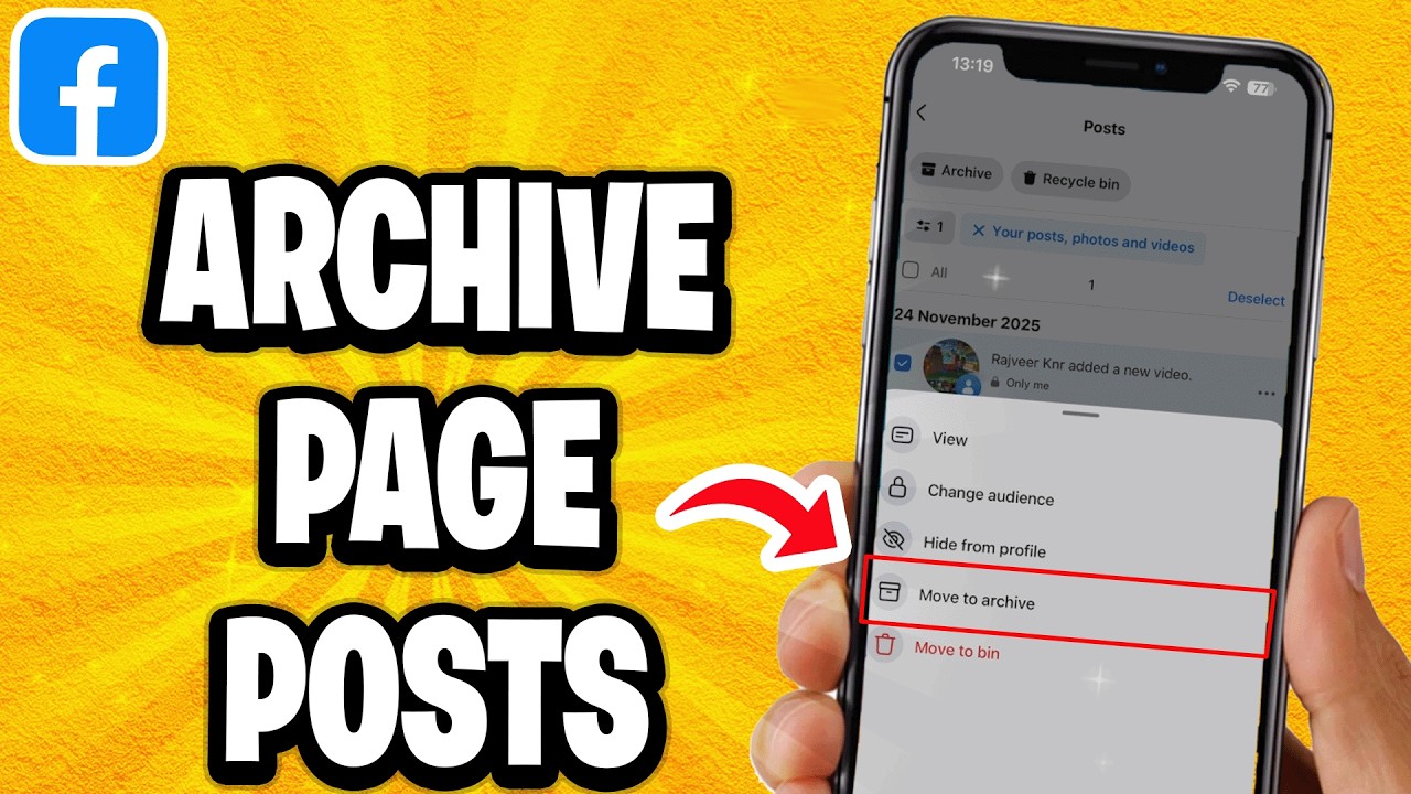 How To Archive Facebook Page Posts - YouTube