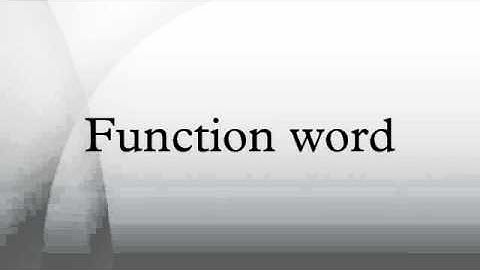 Function word