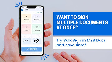 MSB Docs Bulk Sign Feature | Sign Multiple Documents at Once