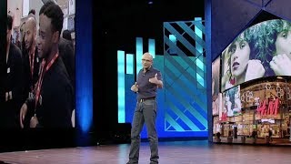 Satya Nadella, Envision 2018 Keynote - Ombori Apps H&M Voice Interactive Mirror