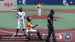 Thomas White Prospect Video, LHP, Phillips Academy Class of 2023