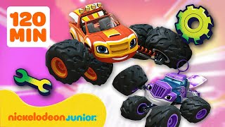 Blaze et les Monster Machines | Les transformations et réglages avec AJ | 2 heures | Nickelodeon Jr.