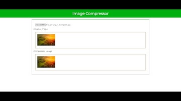 Create a Image Compressor Website using pure JavaScript