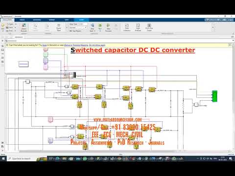Switched capacitor DC DC converter Matlab Simulink simulation