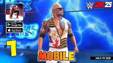 WWE 2K25: Netflix Edition - Gameplay Walkthrough Part 1 - Tutorial! (iOS, Android)