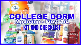 ULTIMATE COLLEGE DORM Medicine and First Aid Kit | Dollar Tree & Checklist