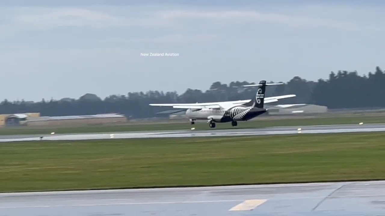 Air New Zealand ATR 72600 Landing Christchurch Airport YouTube