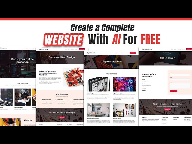 How to Create a Complete Full Website with AI for free in Just 5 Minutes class=